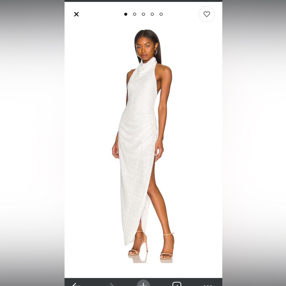 Amanda Uprichard x REVOLVE Samba Gown in White Sequin